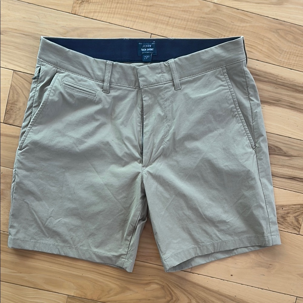 J. Crew Tan Flat Front Shorts Lightweight Casual